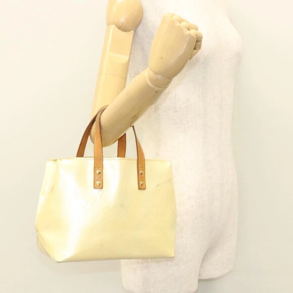 LOUIS VUITTON Monogram Vernis Reade PM Hand Bag Perle - Picture 1 of 16